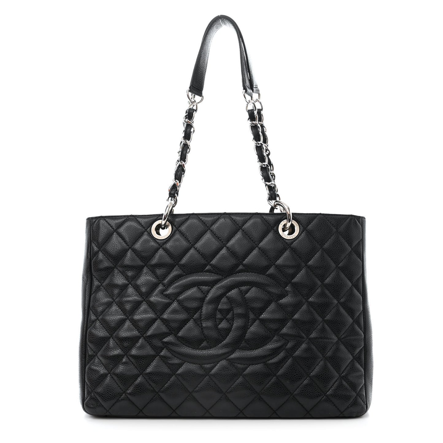 Caviar Quilted Grand Shopping Tote GST Black
