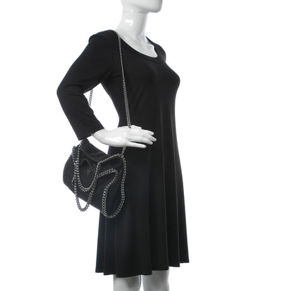 Stella McCartney Shaggy Deer Mini Falabella Fold Over Tote Black 2 of 9