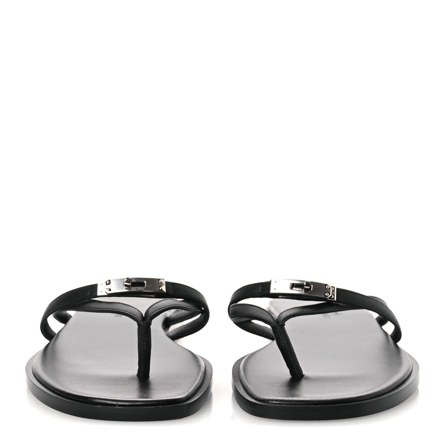 Hermes Calfskin Miss Sandals 37 Black 1936459 – FASHIONPHILE