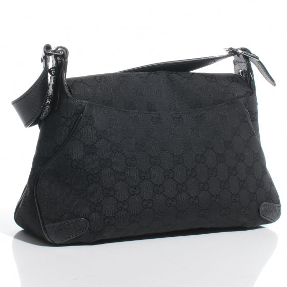 Gucci Monogram Horsebit Flap Bag Black 3 of 7