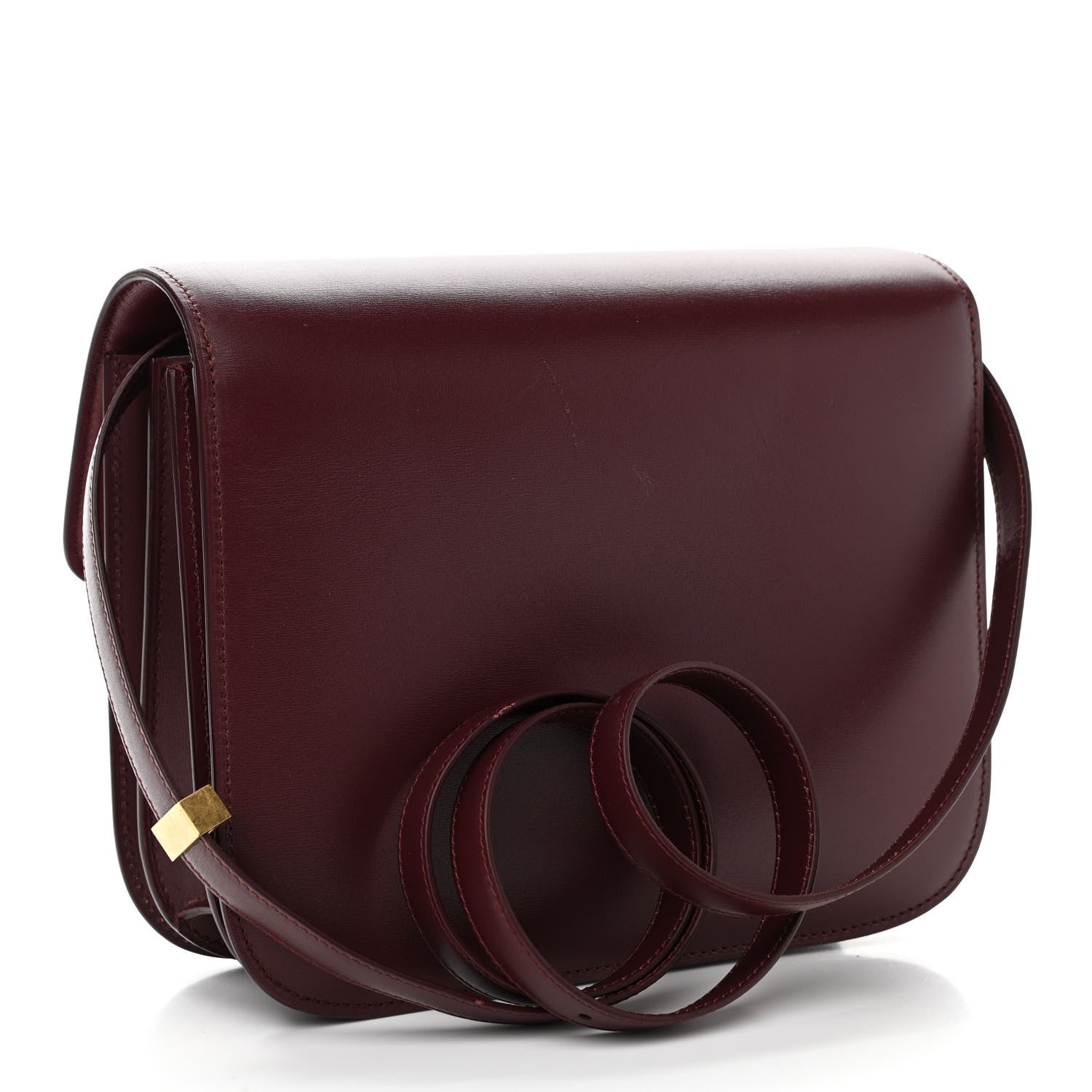 Celine Box Calfskin Medium Classic Box Flap Bag Burgundy 3 of 16