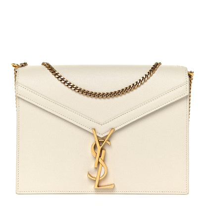 Saint Laurent Grain De Poudre Monogram Cassandra Clasp Bag Vintage White 1 of 18