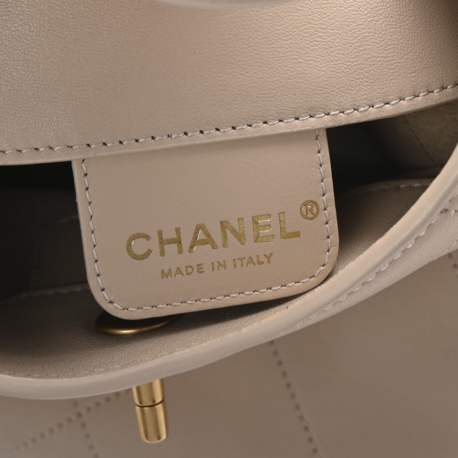 Chanel Shiny Lambskin Quilted Small Hobo Beige 6 of 11