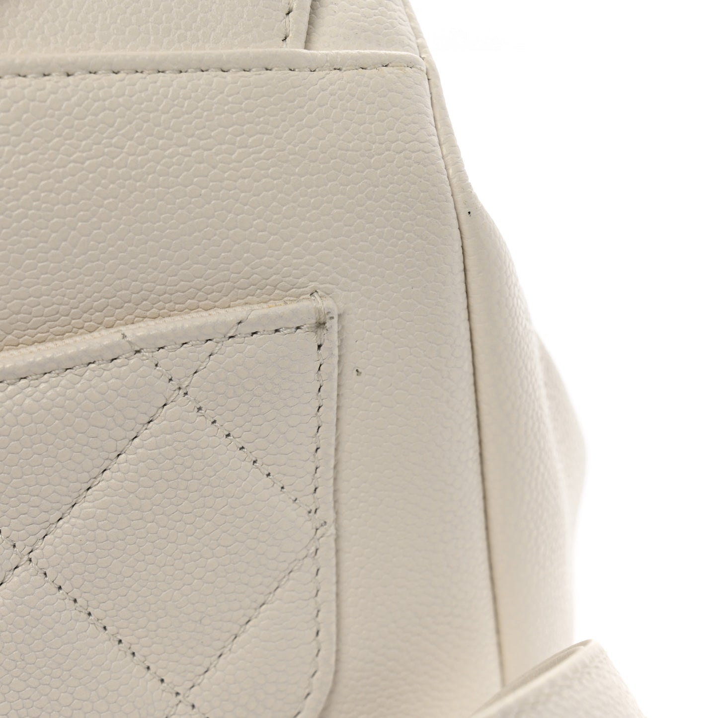 Caviar Quilted Business Affinity Backpack White