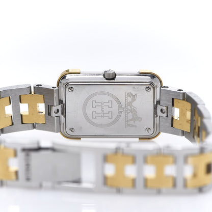 Hermes Stainless Steel 18mm Rectangle Croisiere Quartz Watch Gold 4 of 7