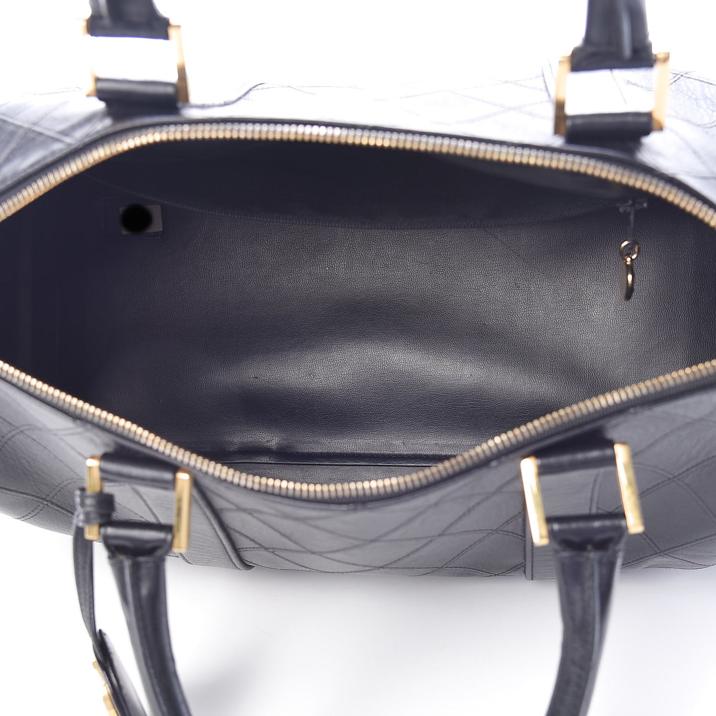 Calfskin Stitched CC Boston Black
