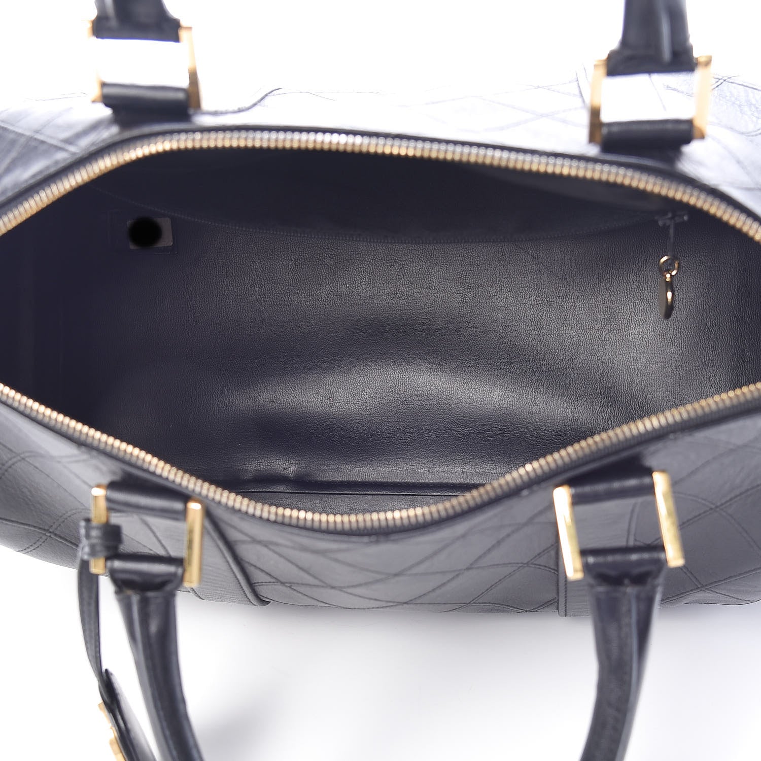 Chanel Calfskin Stitched CC Boston Black 5 of 11
