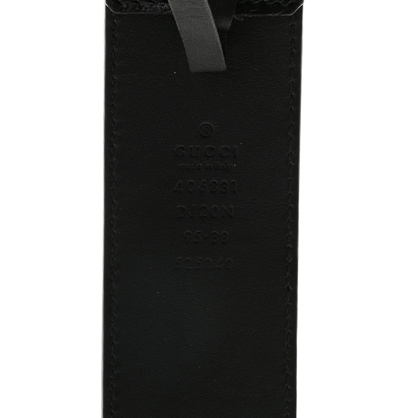 Textured Dollar Calfskin Nickel Double G 40mm Belt 85 34 Black