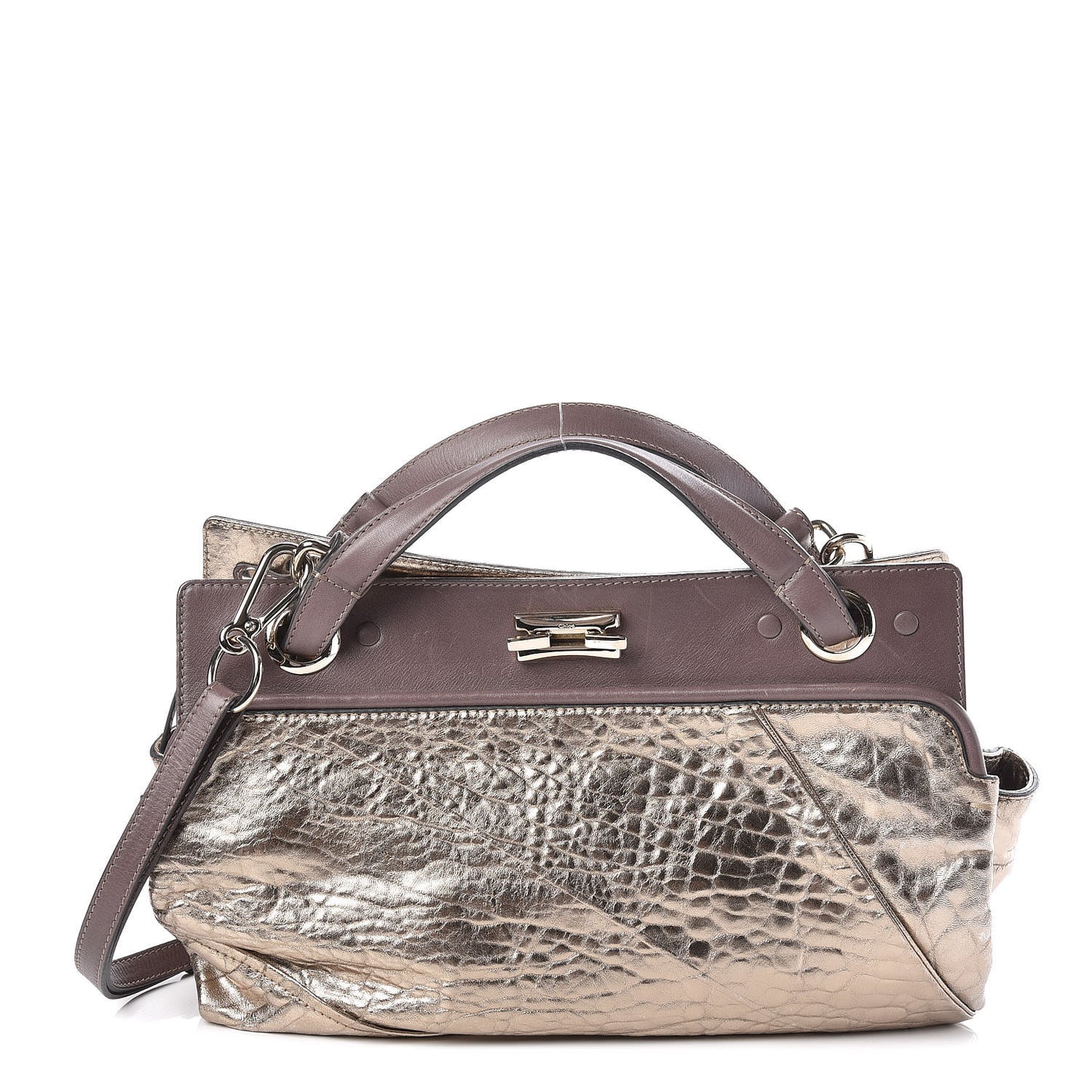 Metallic Calfskin Odessa Bag Gold