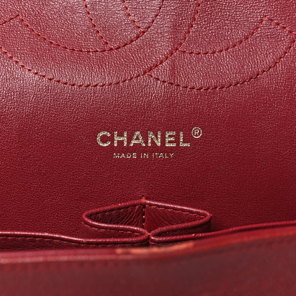 Chanel Iridescent Caviar Quilted Jumbo Double Flap Burgundy 6 of 12