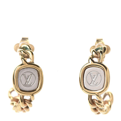 Louis Vuitton LV ID Chain Hoop Earrings 1 of 5