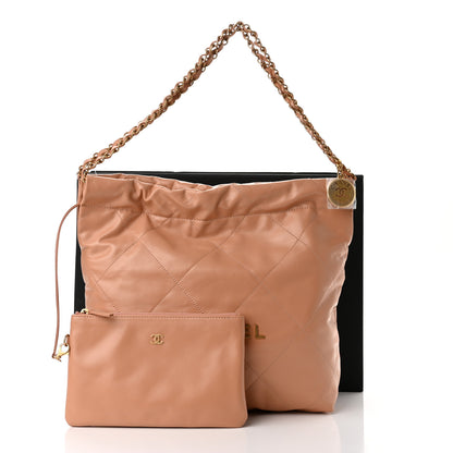 Chanel Shiny Calfskin Quilted Small Chanel 22 Beige 11 of 11