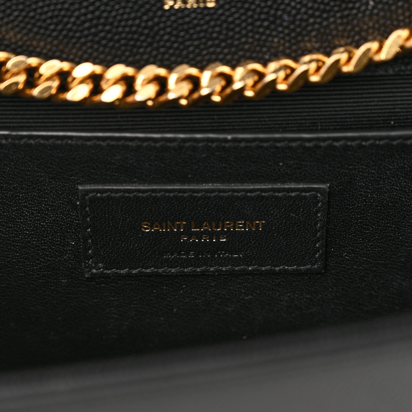 Grain De Poudre Classic Monogram Kate Tassel Chain Wallet Black