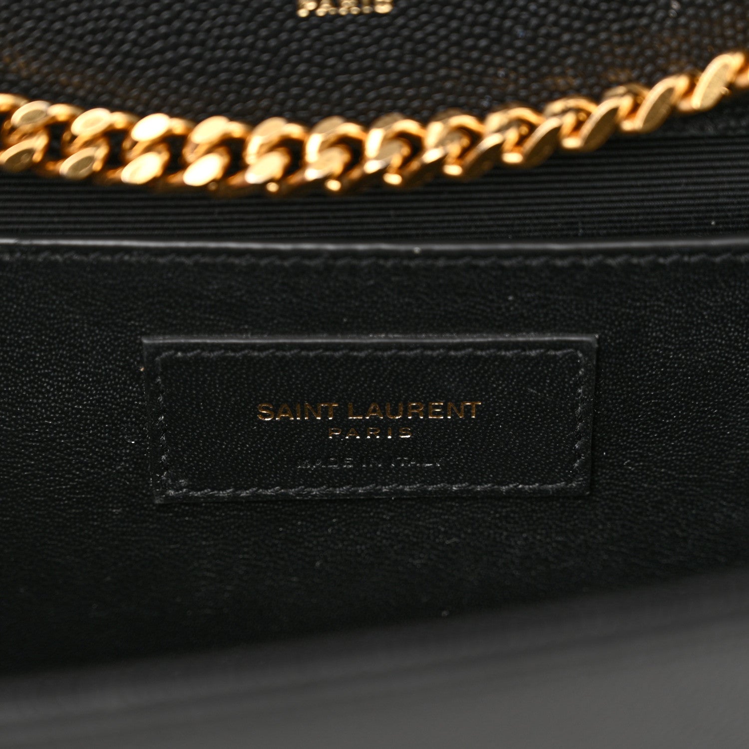 Saint Laurent Grain De Poudre Classic Monogram Kate Tassel Chain Wallet Black 7 of 12