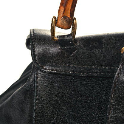 Gucci Calfskin Bamboo Backpack Black 26 of 28