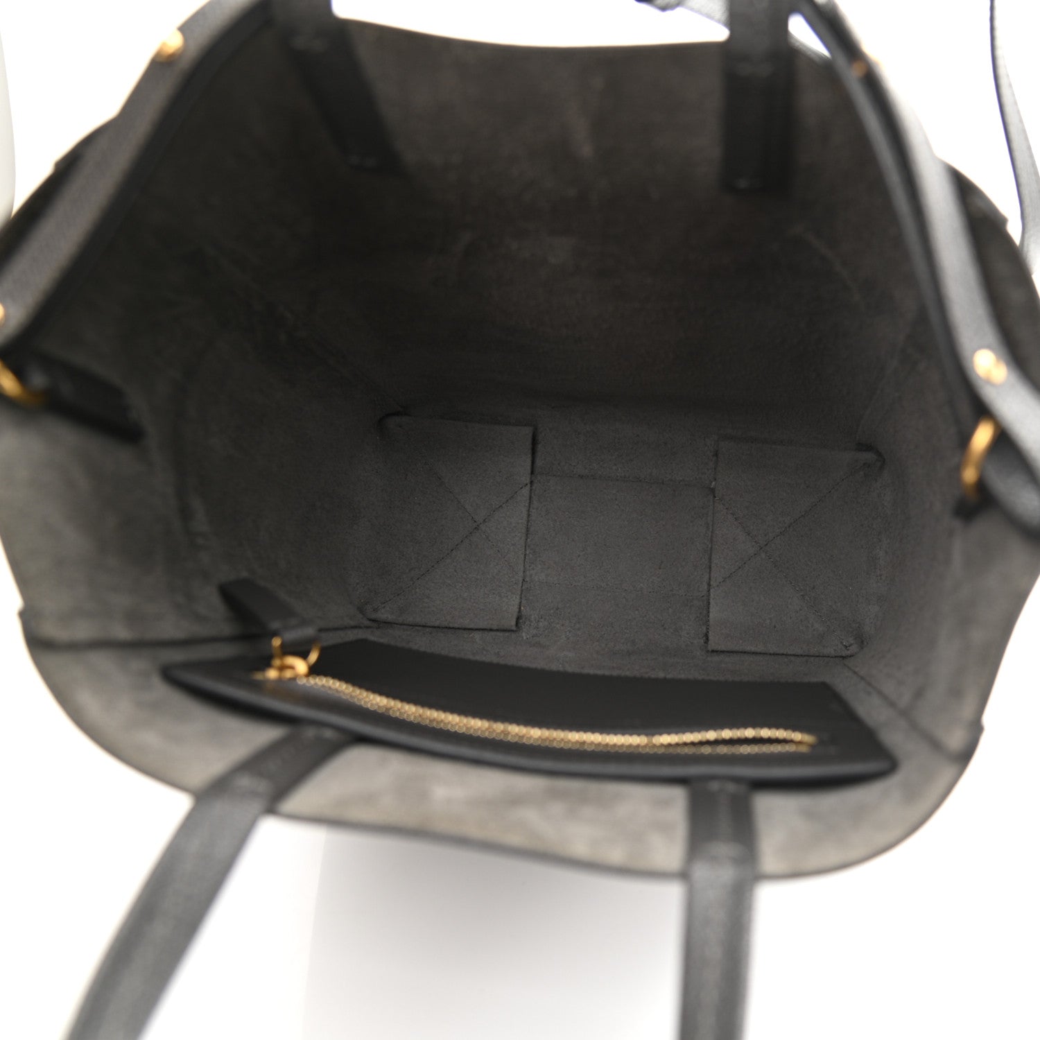 Celine Grained Calfskin Small Vertical Cabas Grey 5 of 11