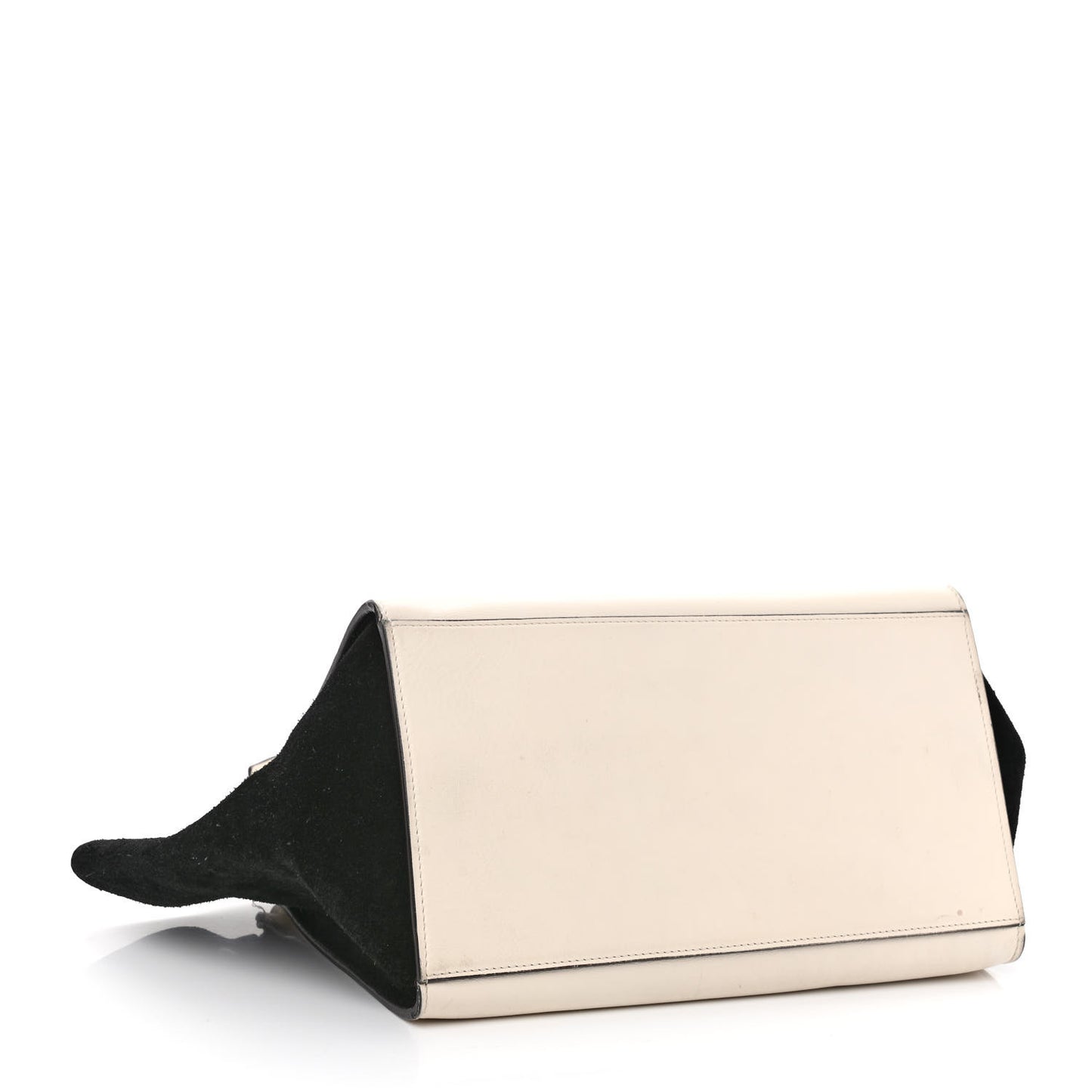 Calfskin Suede Whipsnake Medium Trapeze Black White