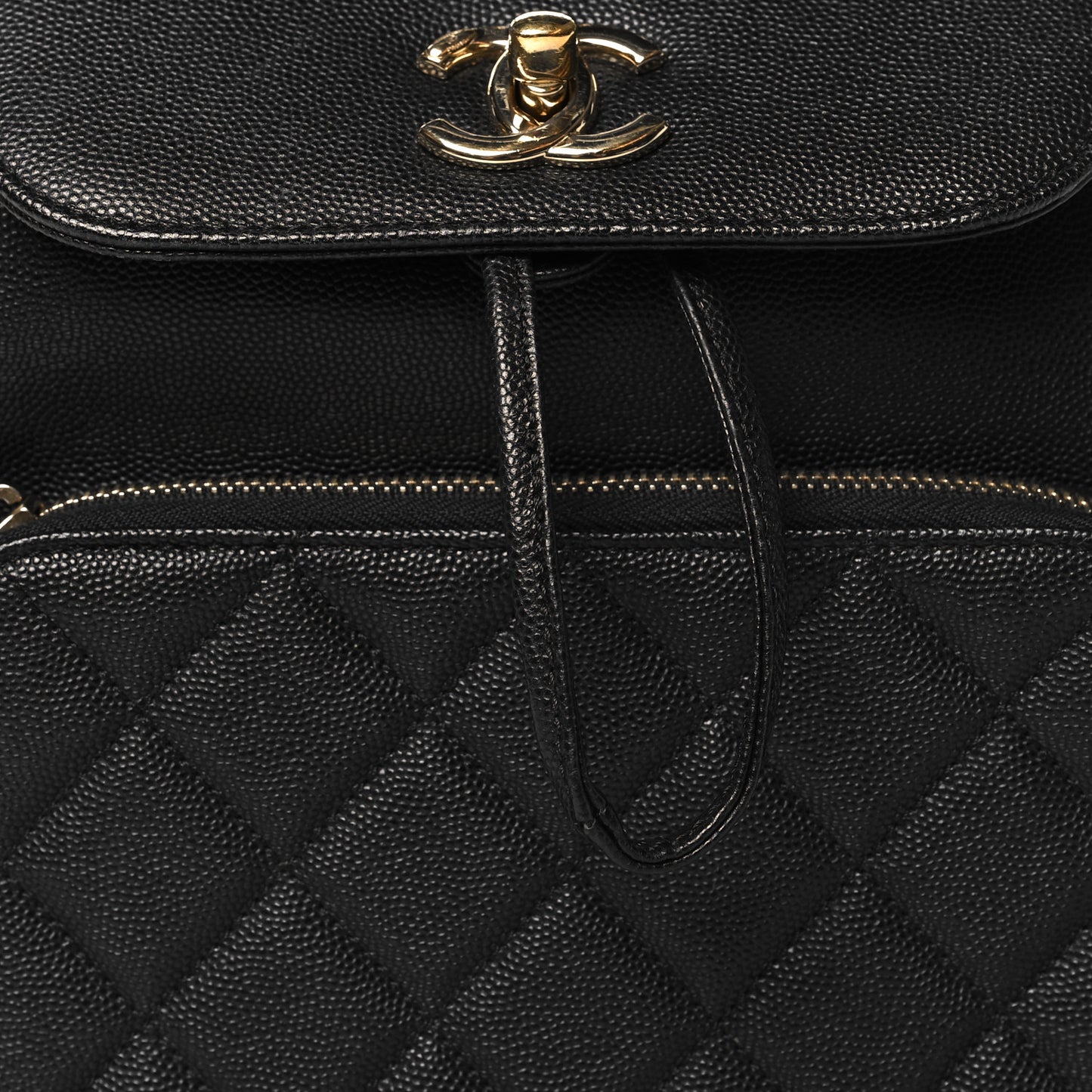 Caviar Quilted Business Affinity Backpack Black