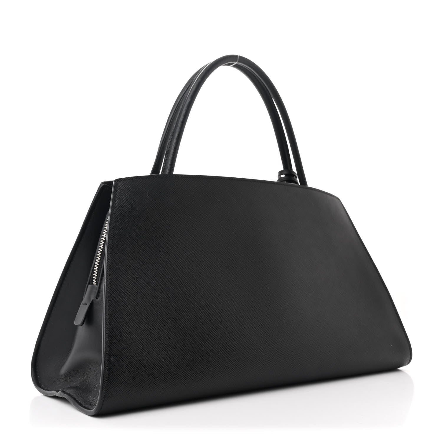 Prada Saffiano Top Handle Bag Black 3 of 15