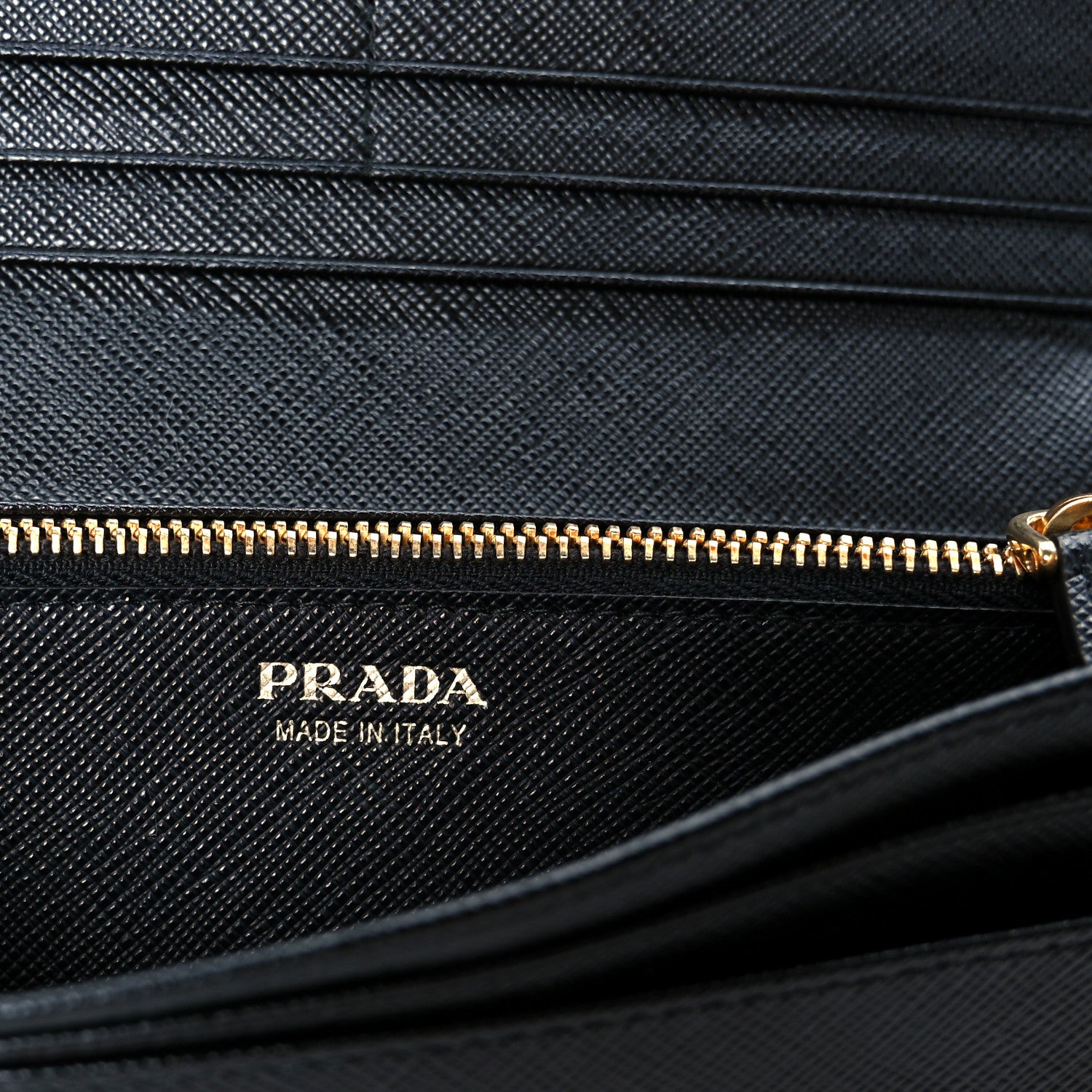 Prada Saffiano Metal Continental Flap Wallet Black 13 of 18