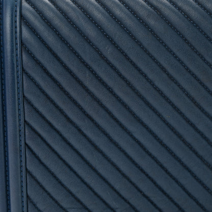 Chanel Wrinkled Lambskin Chevron Quilted New Medium Boy Flap Navy Blue 12 of 12
