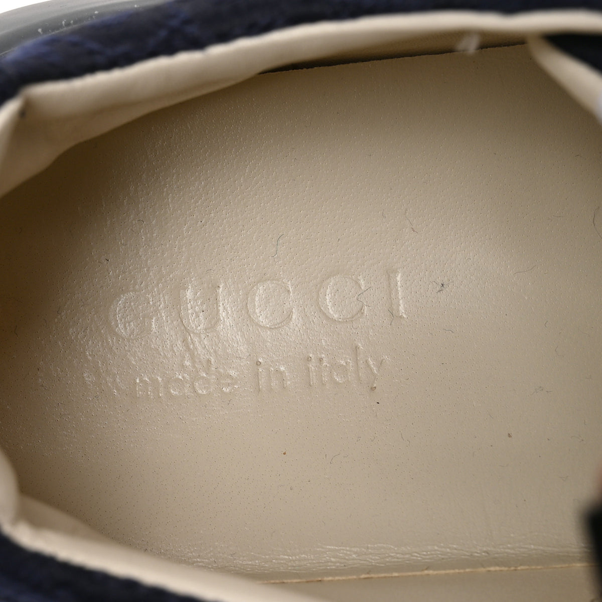 Gucci Canvas GG Supreme Monogram Mens Rhyton Sneakers 9 Blue 7 of 9