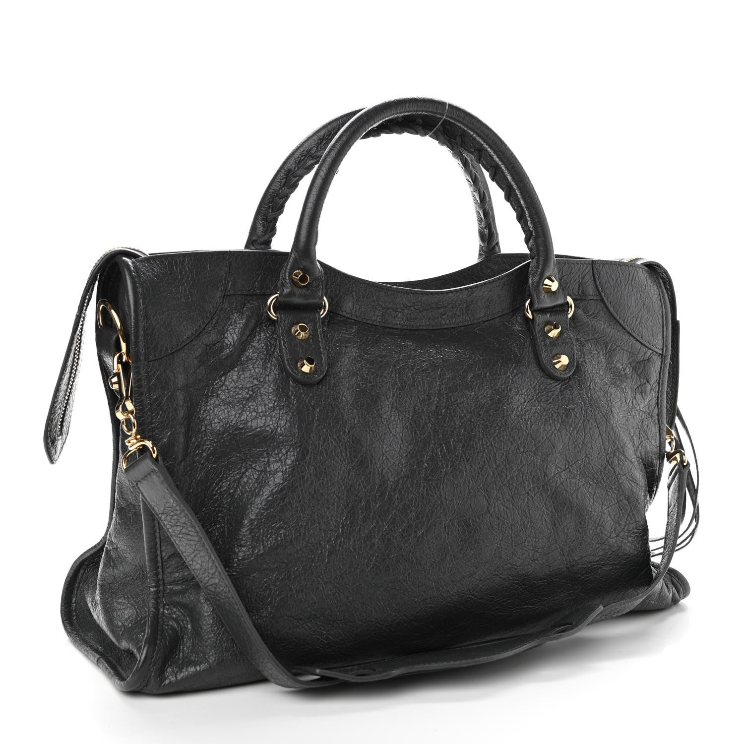Balenciaga Agneau Classic Gold Hardware City Gris Fossile Anthracite 3 of 10