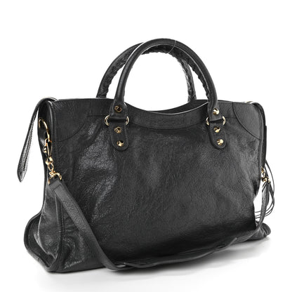 Balenciaga Agneau Classic Gold Hardware City Gris Fossile Anthracite 3 of 10