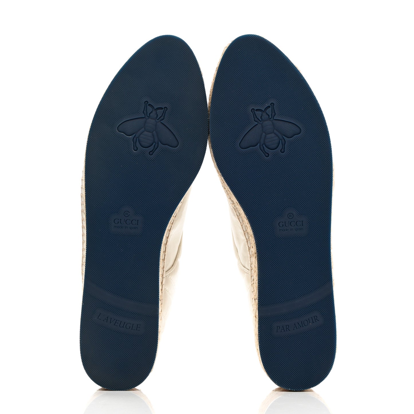Nappa Matelasse GG Pilar Flatform Lace-Up Espadrilles 41 Great White