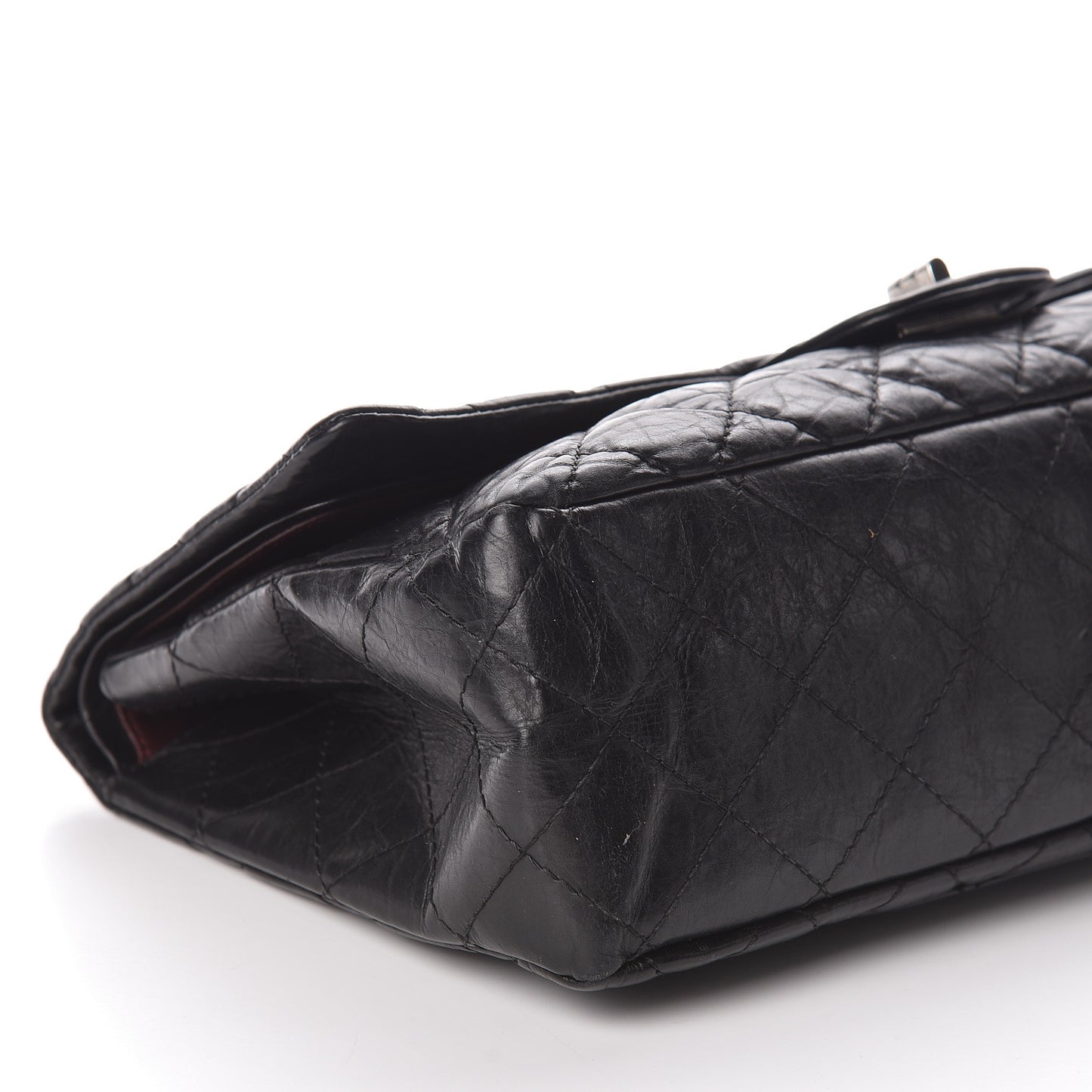 Aged Calfskin Quilted 2.55 Reissue 227 Flap Black