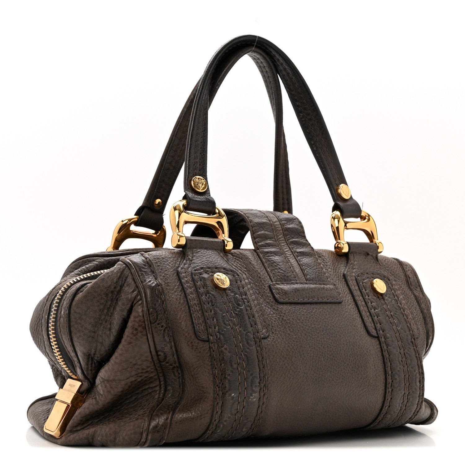 Gucci Guccissima Aviatrix Medium Boston Chocolate 1839086