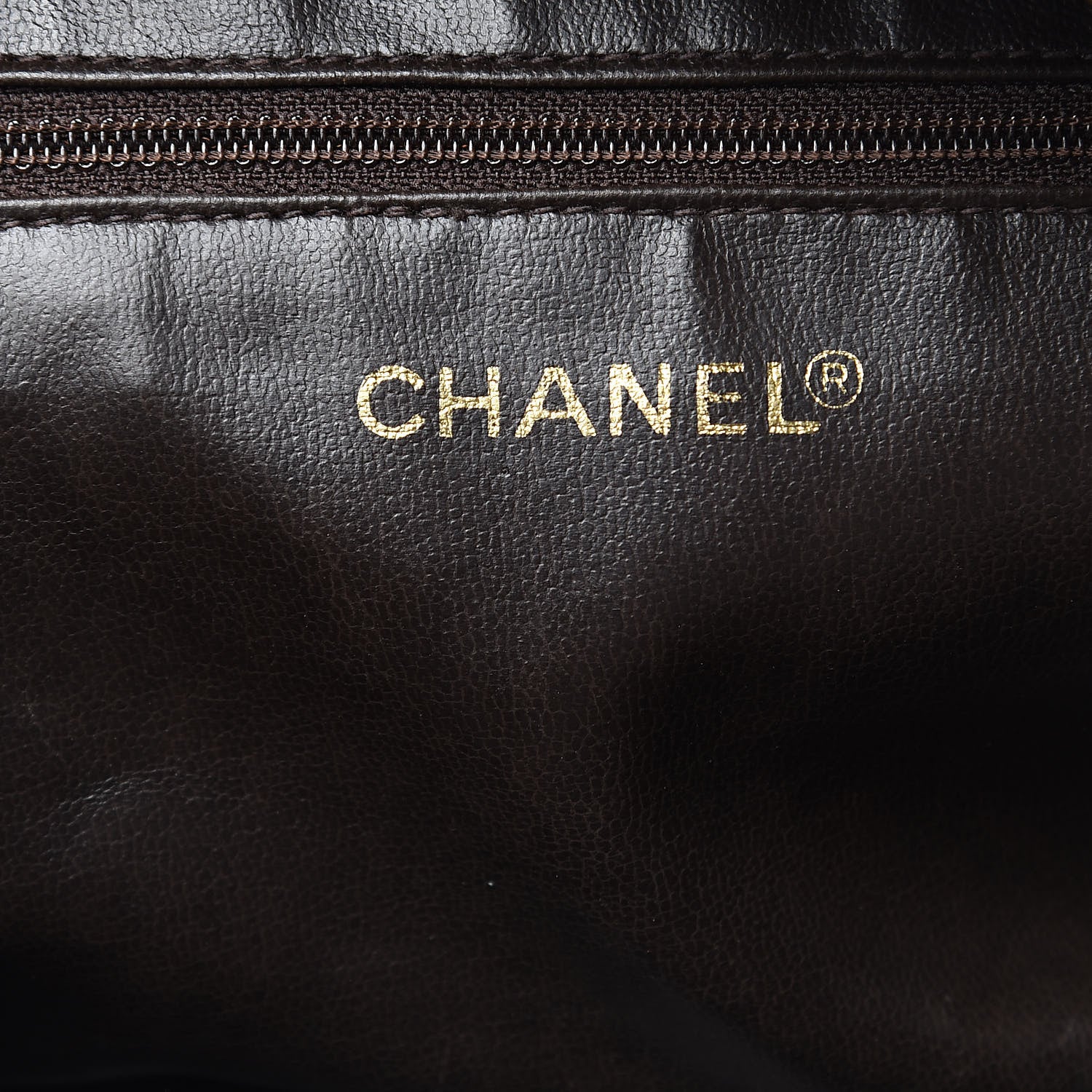 Chanel Caviar Timeless CC Cosmetic Pouch Bag Brown 6 of 15