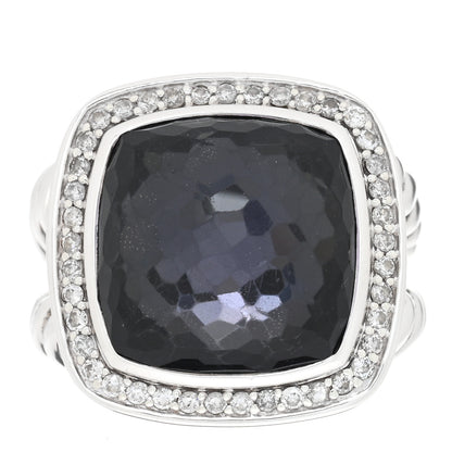 David Yurman Sterling Silver Diamond Black Orchid 14mm Albion Ring 52 6 2 of 4