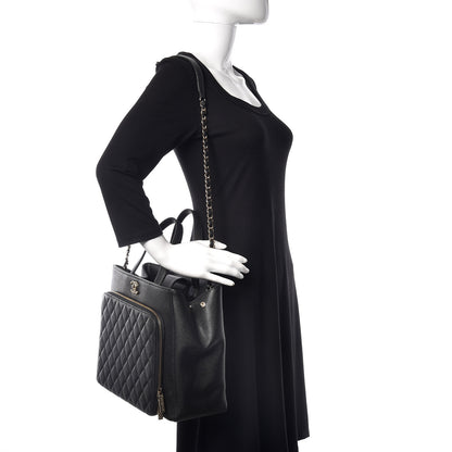 Chanel Caviar Quilted Large Business Affinity Shopping Bag Black 2 of 11