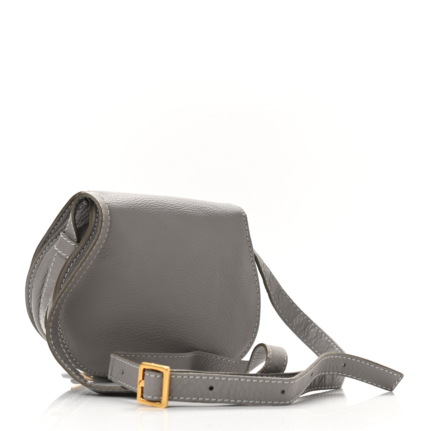 Chloe Calfskin Mini Marcie Round Crossbody Bag Cashmere Grey 2 of 11