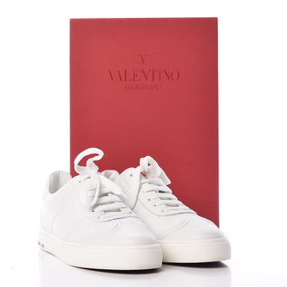 Valentino Garavani Calfskin Flycrew Sneakers 38.5 White 9 of 9