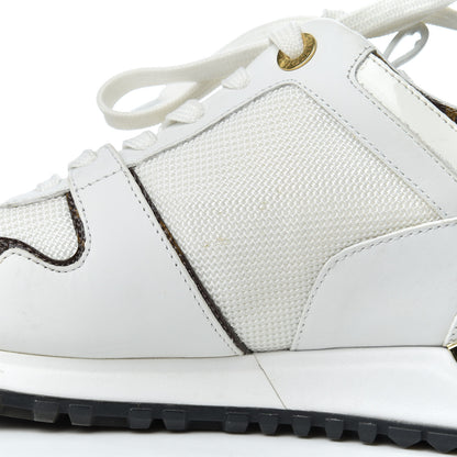 Louis Vuitton Suede Monogram Run Away Sneakers 37 White 6 of 18