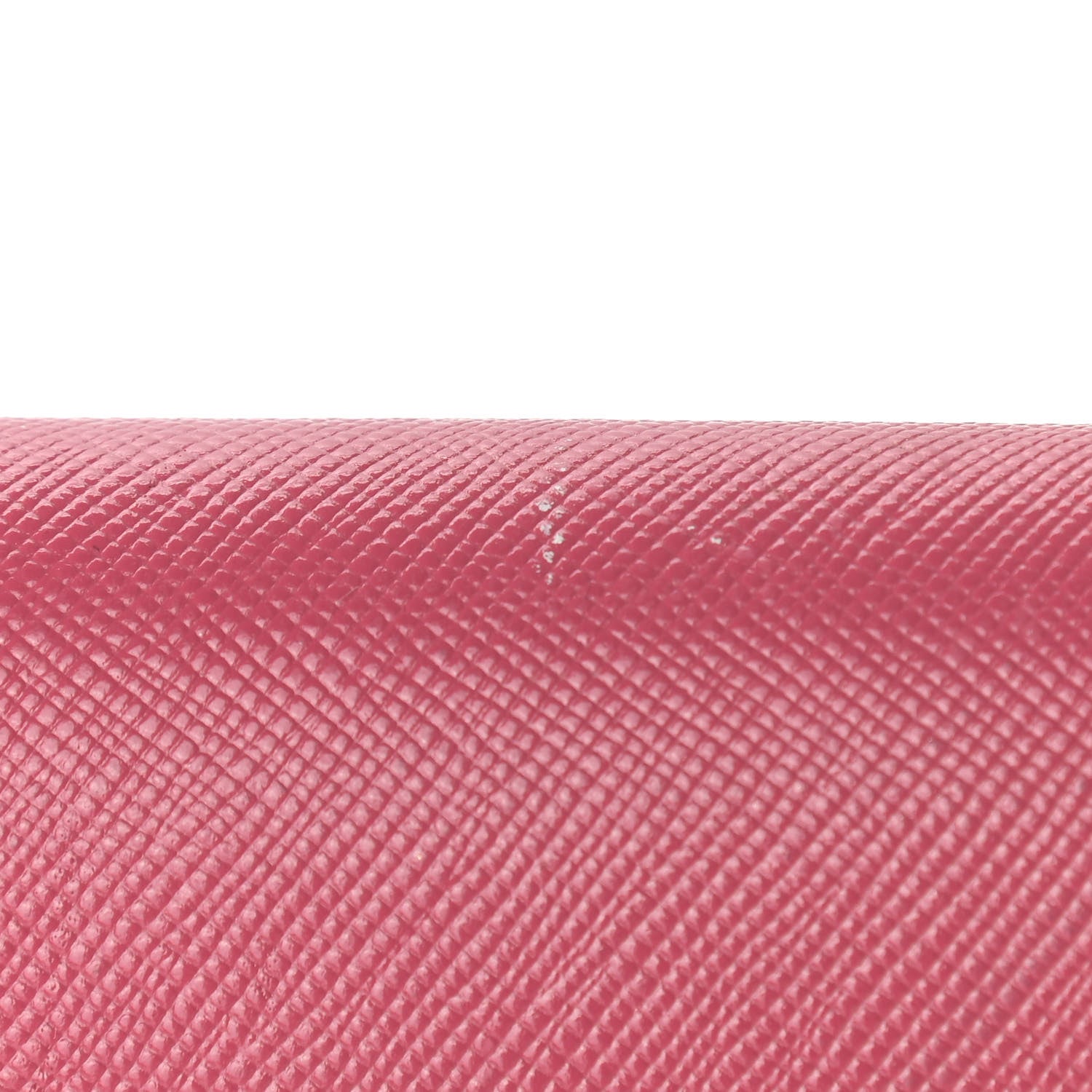 Prada Saffiano Metal Oro Chain Wallet Ibisco 19 of 20