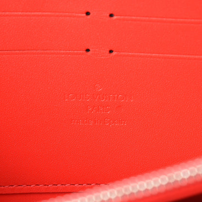 Louis Vuitton Vernis Jungle Dots Zippy Wallet Coquelicot Denim 6 of 9