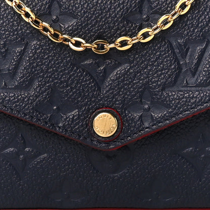 Louis Vuitton Empreinte Pochette Felicie Chain Wallet Marine Rouge 14 of 16