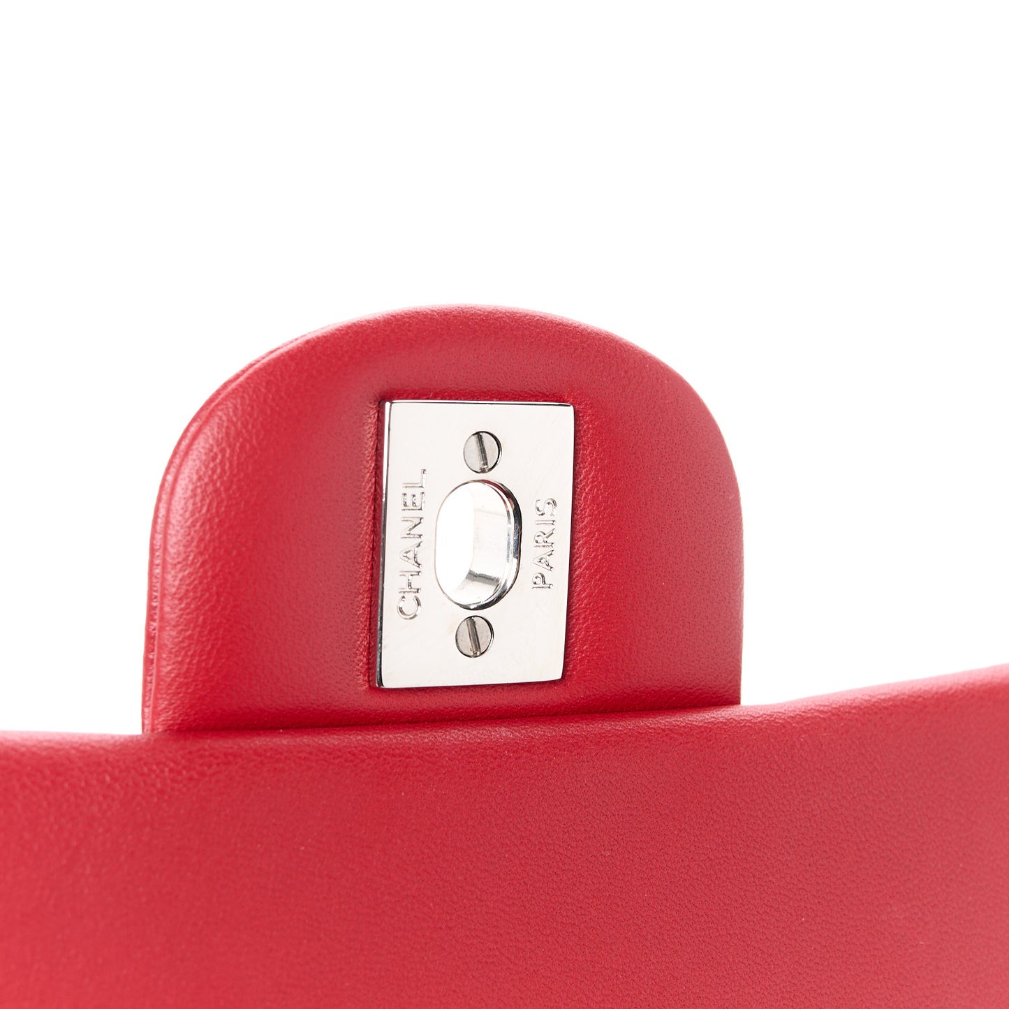Lambskin Quilted Mini Square Flap Red
