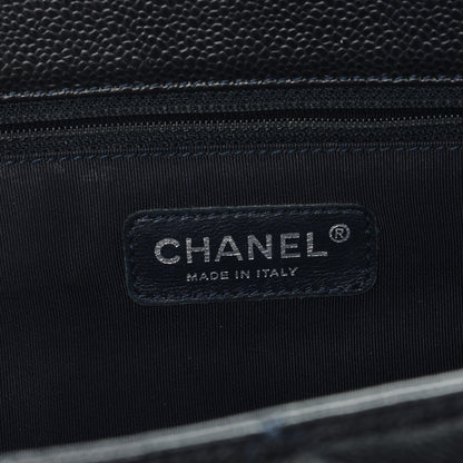 Chanel Caviar Quilted Grand Shopping Tote GST Dark Navy Blue 6 of 12