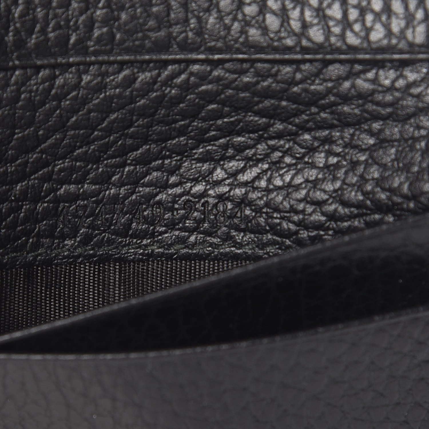 Gucci Pebbled Calfskin GG Marmont Card Case Black 7 of 8