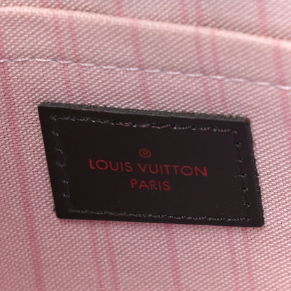 Louis Vuitton Damier Ebene Neverfull MM GM Pochette Rose Ballerine 6 of 13