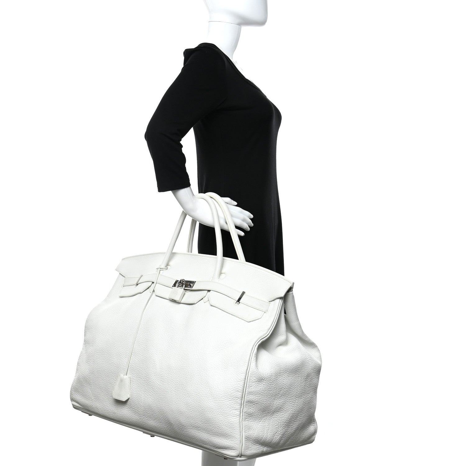 Hermes Togo Travel Birkin 55 White 2 of 12