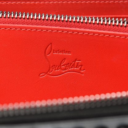 Christian Louboutin Calfskin Panettone Spiked Zip Around Wallet Black 6 of 10