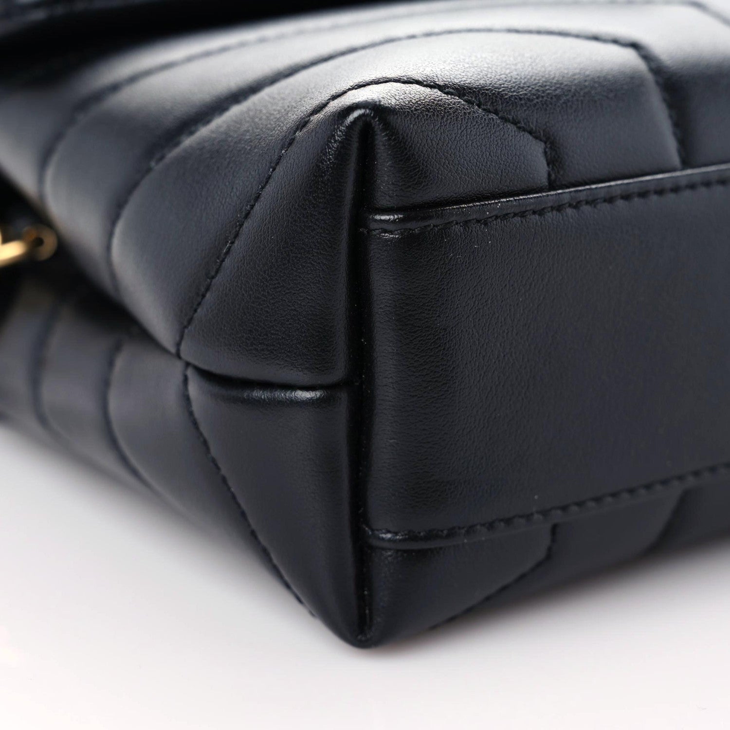 Saint Laurent Calfskin Y Quilted Monogram Toy Loulou Crossbody Bag Black 5 of 13