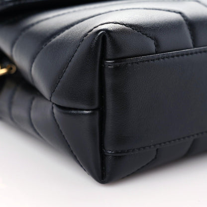 Saint Laurent Calfskin Y Quilted Monogram Toy Loulou Crossbody Bag Black 5 of 13