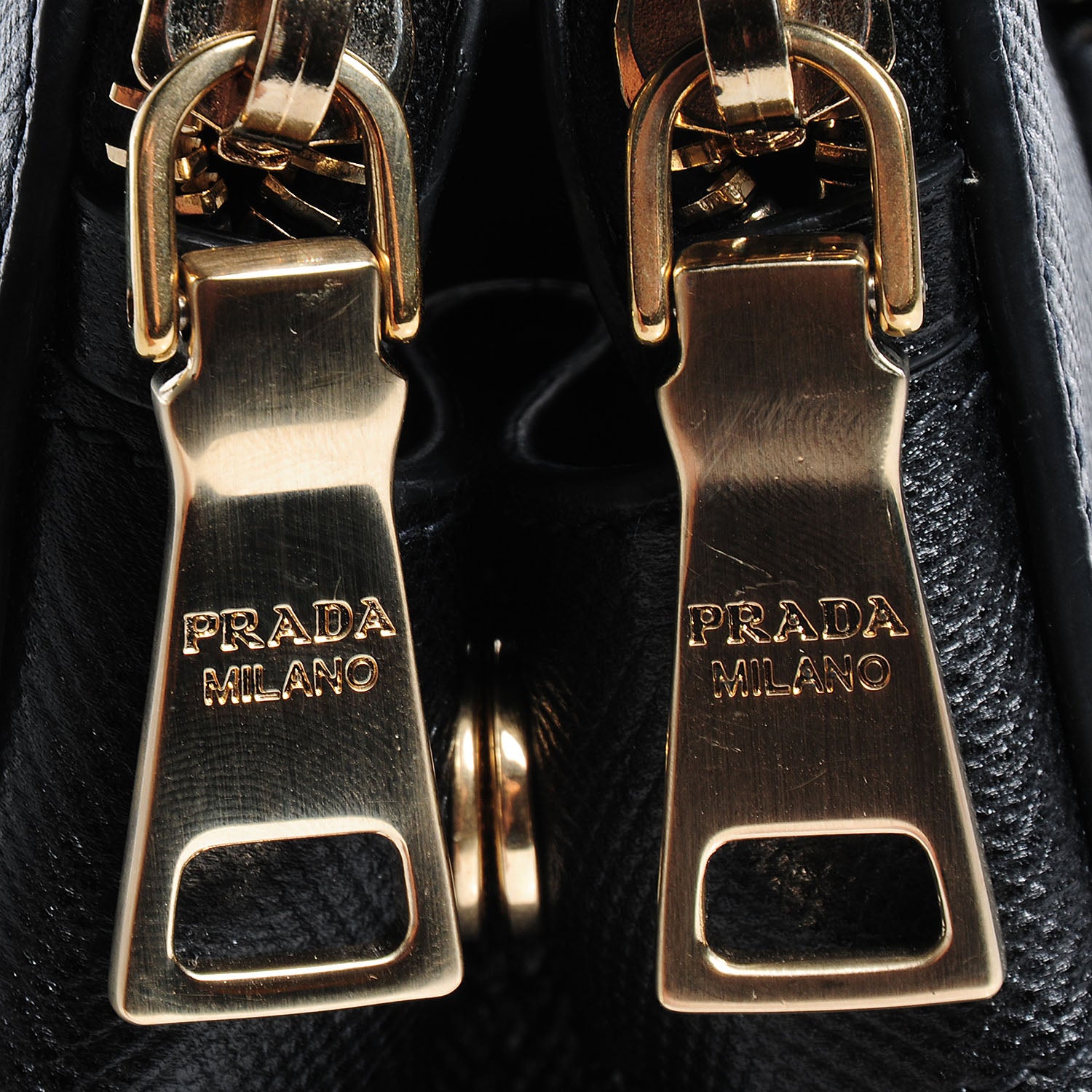 Prada Saffiano Cuir Double Handle Mini Satchel Nero Black 9 of 10