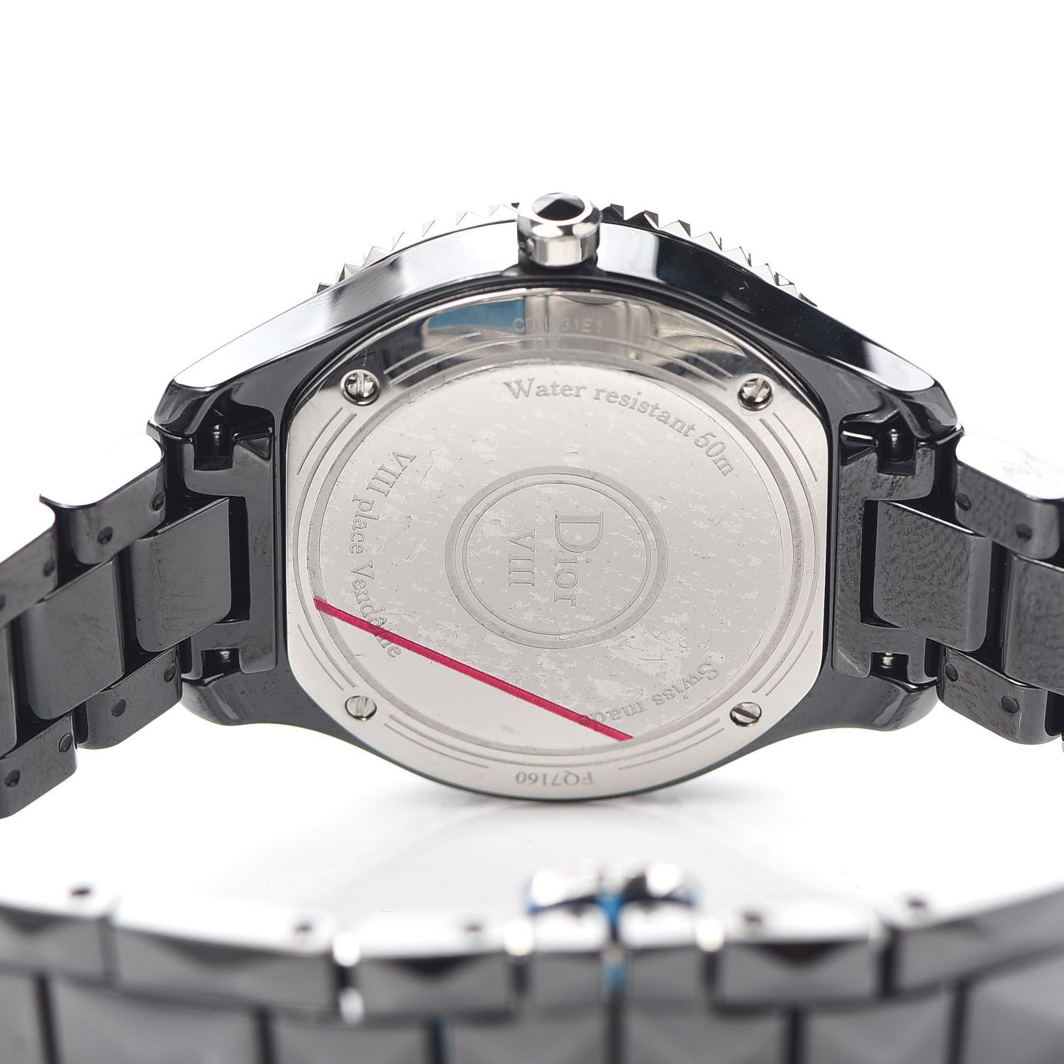 Christian Dior Stainless Steel Ceramic Diamond 33mm Dior VIII Quartz Watch Black 4 of 6